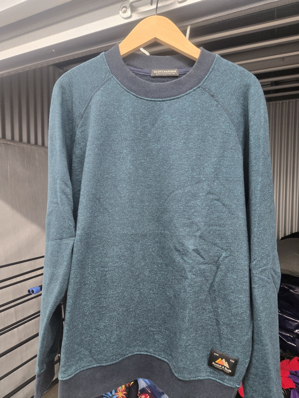 Scotch & Soda Teal Crewneck Sweatshirt